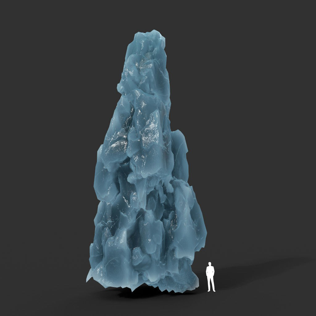 Low poly Frozen Iceberg Modular 211129 Low-poly 3D model_19