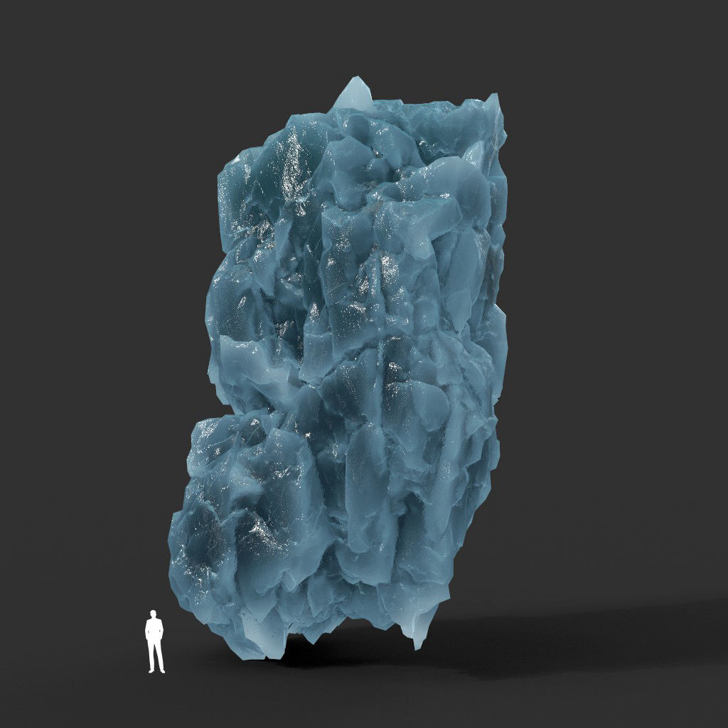 Low poly Frozen Iceberg Modular 211129 Low-poly 3D model_17