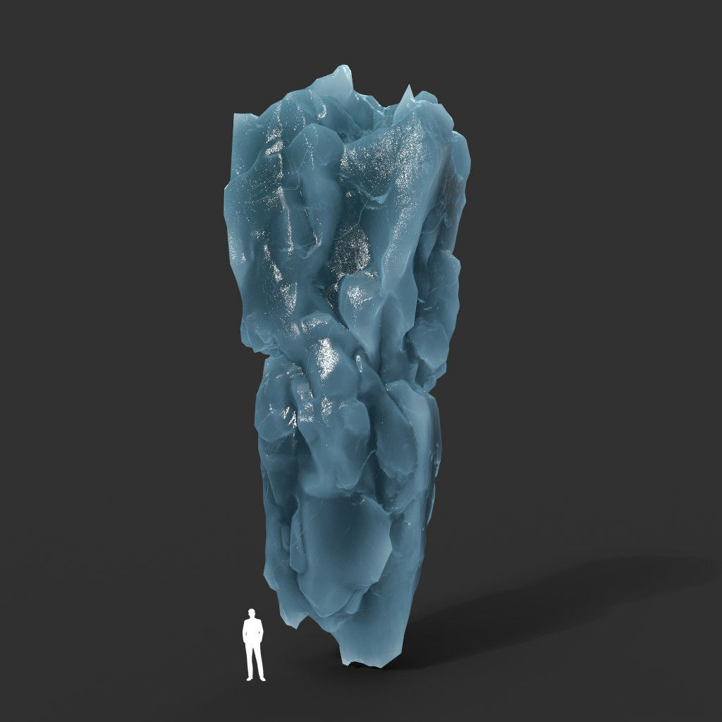Low poly Frozen Iceberg Modular 211129 Low-poly 3D model_3