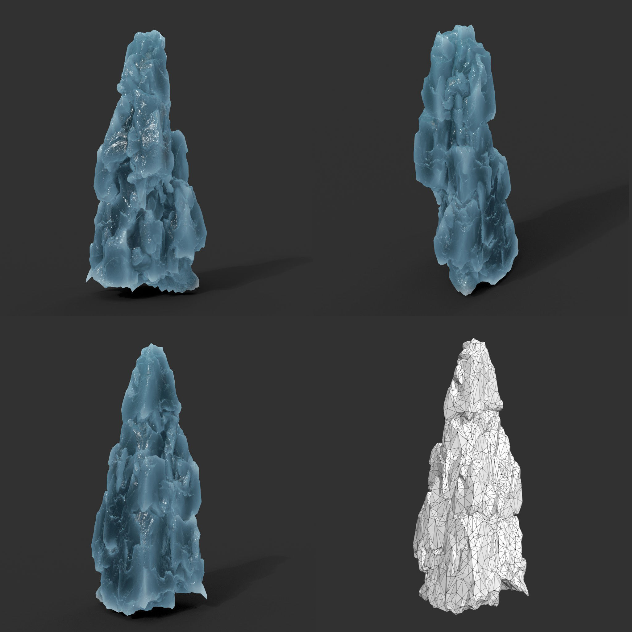 Low poly Frozen Iceberg Modular 211129 Low-poly 3D model_20