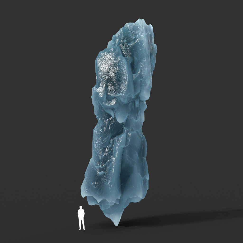 Low poly Frozen Iceberg Modular 211129 Low-poly 3D model_5