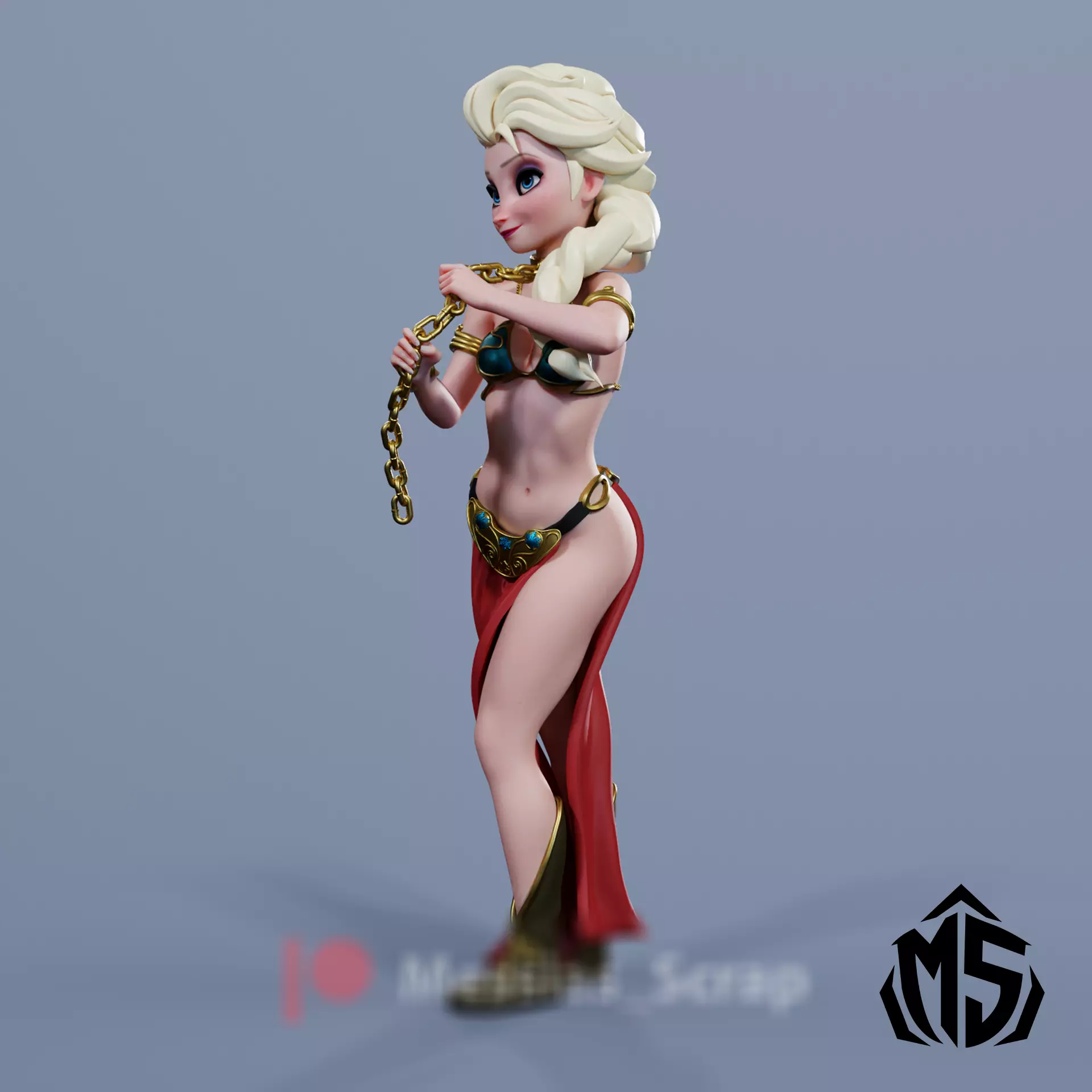Elsa Slave 3D print model_0