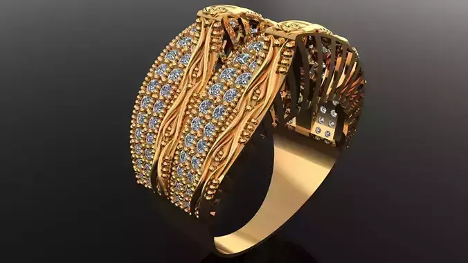 Women Ring 84 low weight filigree style diamond women ring