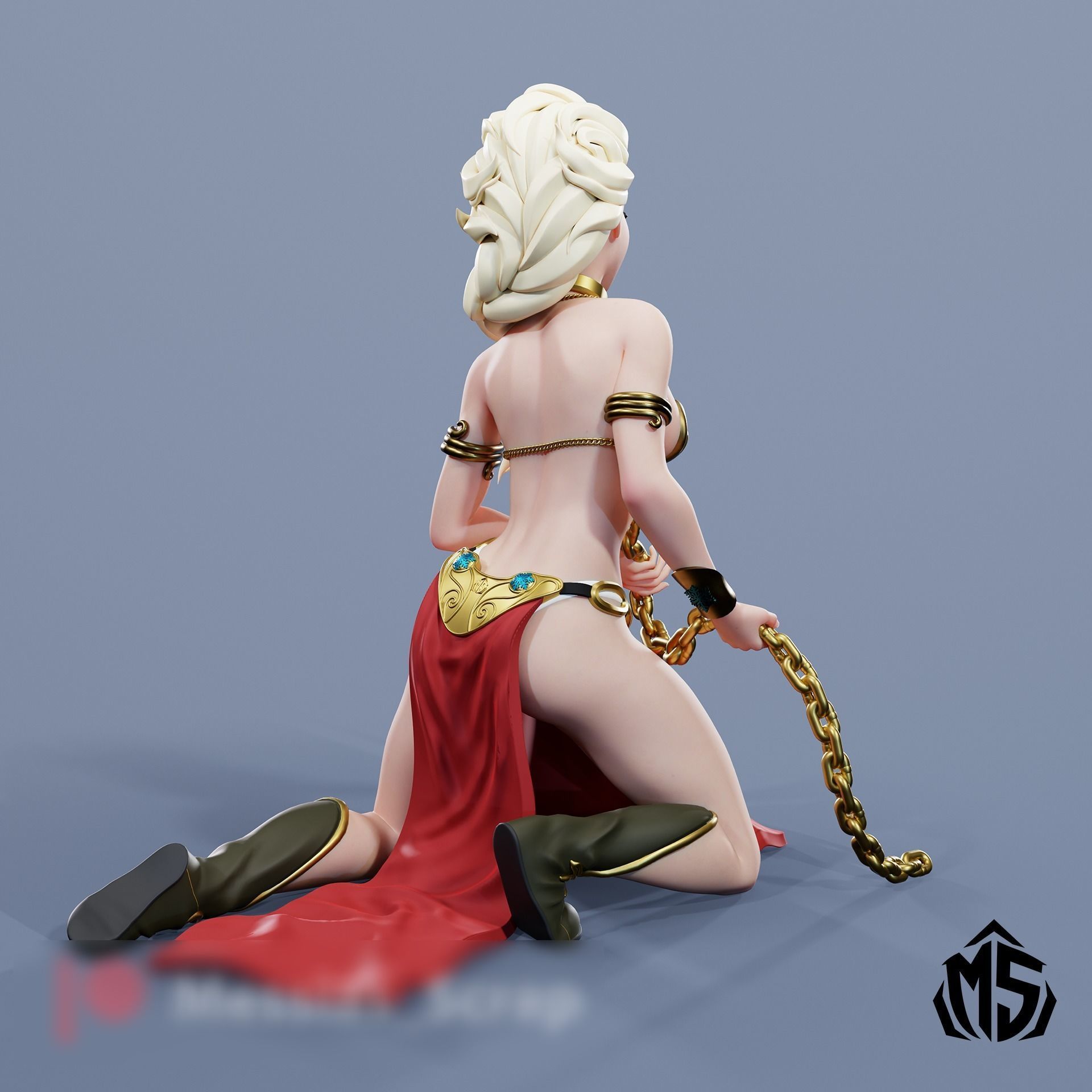 Elsa Prinzess Slave 3D print model_1