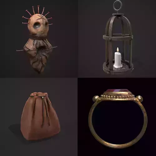 Medieval Props Mix Ten  3D Model Collection