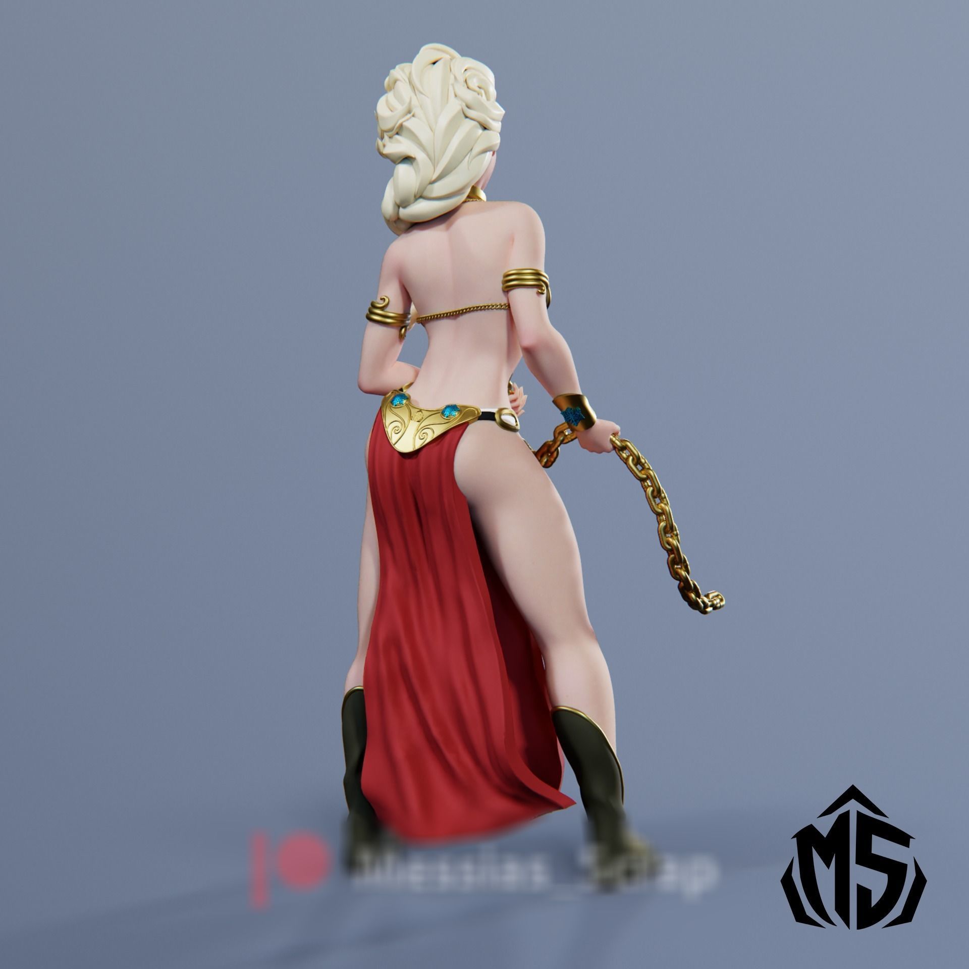 Princess Elsa Slave 3D print model_1