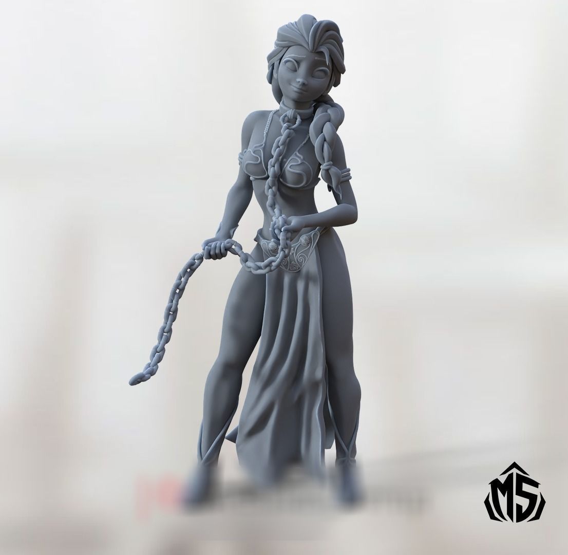 Princess Elsa Slave 3D print model_4