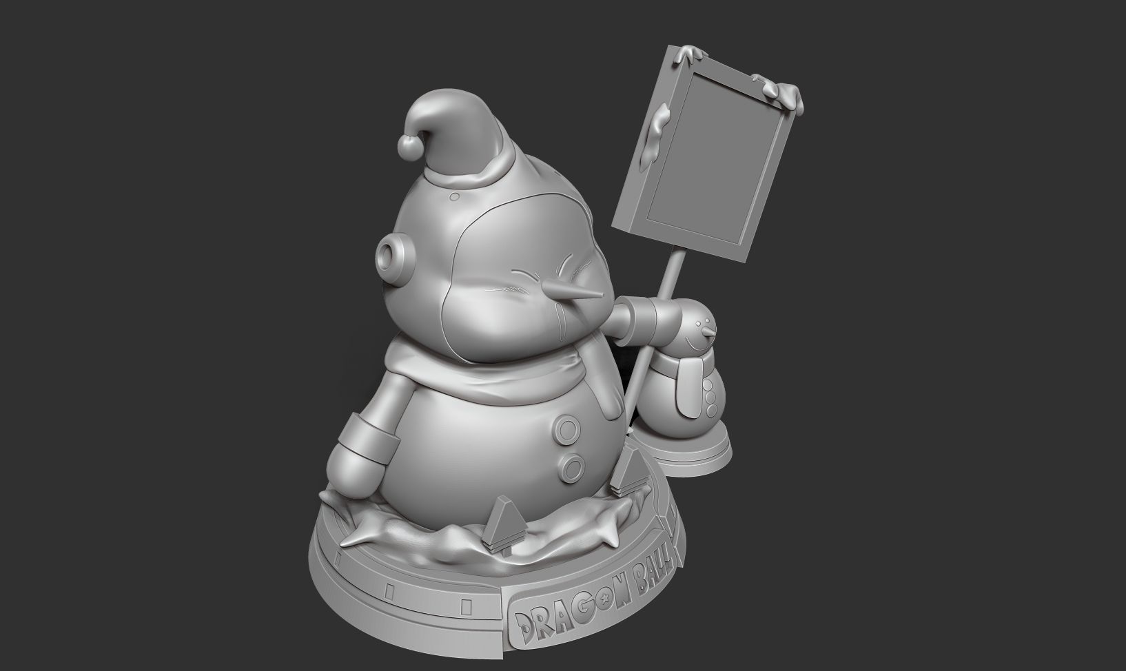 Buu Snowman - Dragon Ball Fanart 3D print model_14