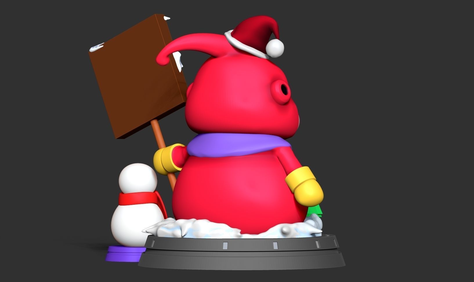 Buu Snowman - Dragon Ball Fanart 3D print model_10