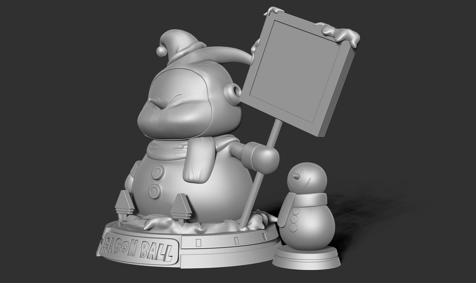 Buu Snowman - Dragon Ball Fanart 3D print model_9