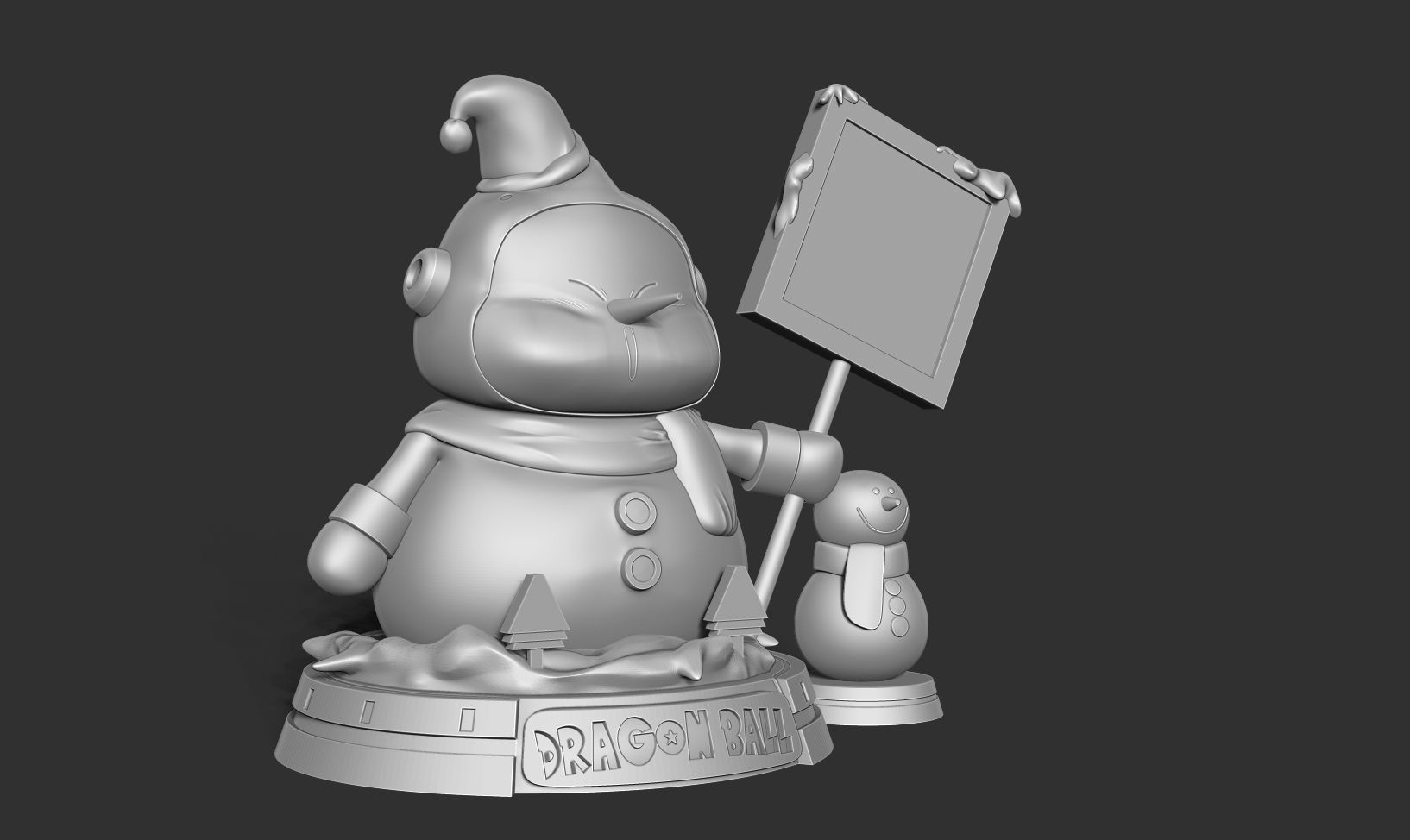 Buu Snowman - Dragon Ball Fanart 3D print model_12