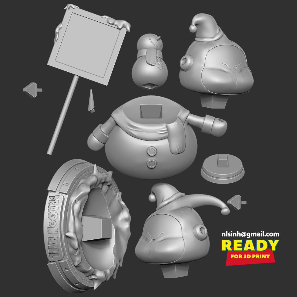 Buu Snowman - Dragon Ball Fanart 3D print model_2