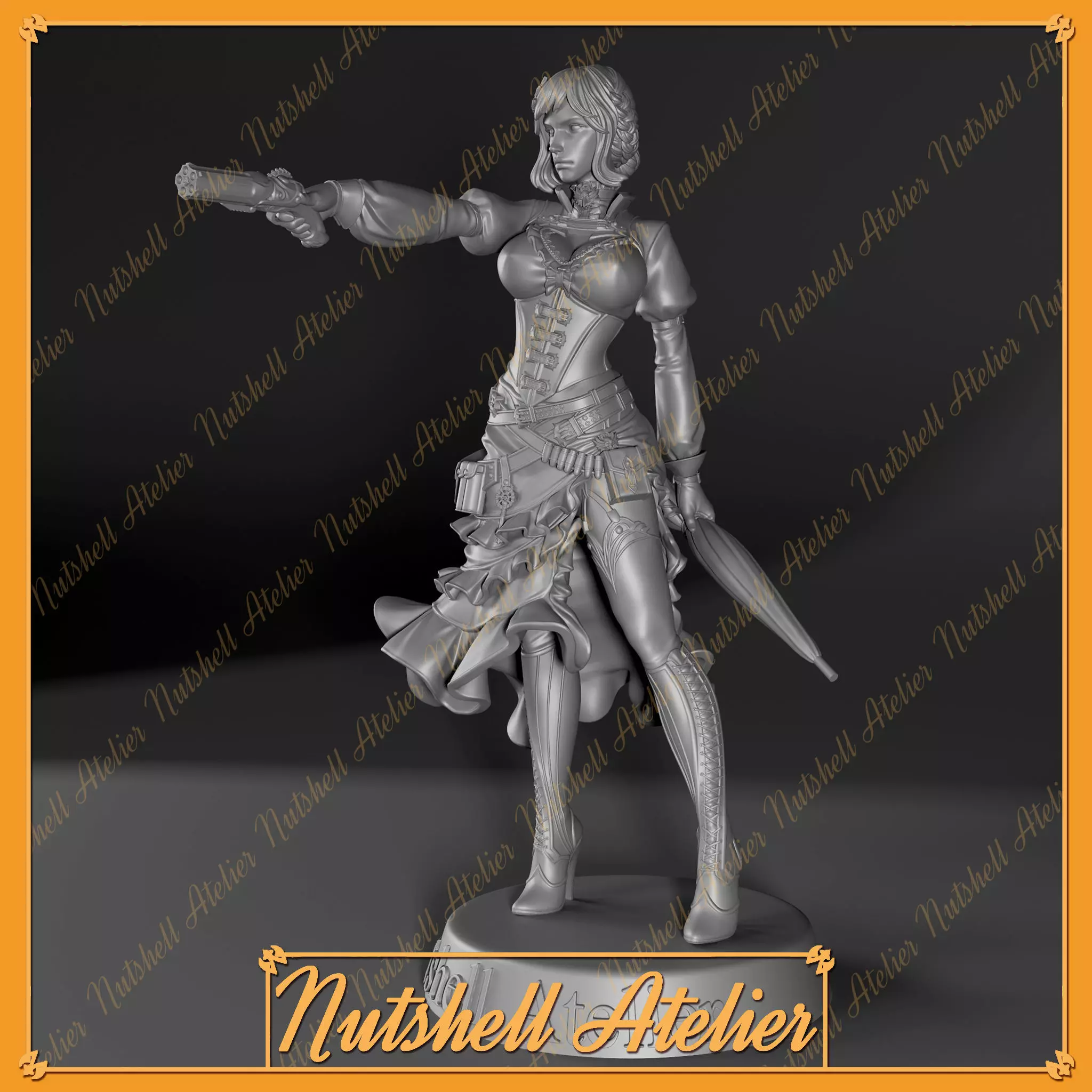 Nutshell Atelier - Steampunk girl NSFW 3D print model