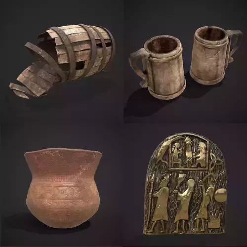 Medieval Prop Mix Eleven 3D Model Collection Medieval Prop Mix Eleven 3D Model Collection