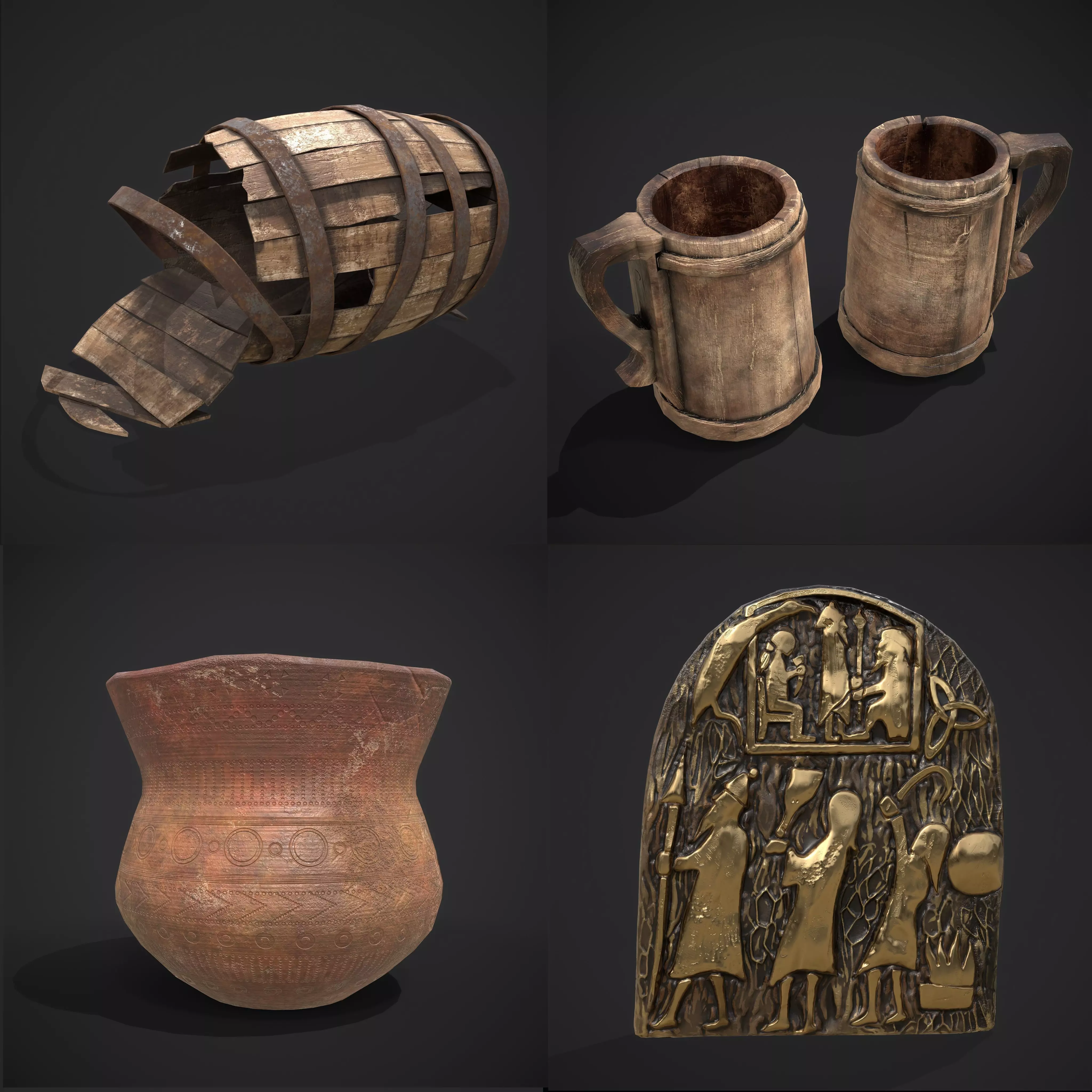 Medieval Prop Mix Eleven 3D Model Collection_0