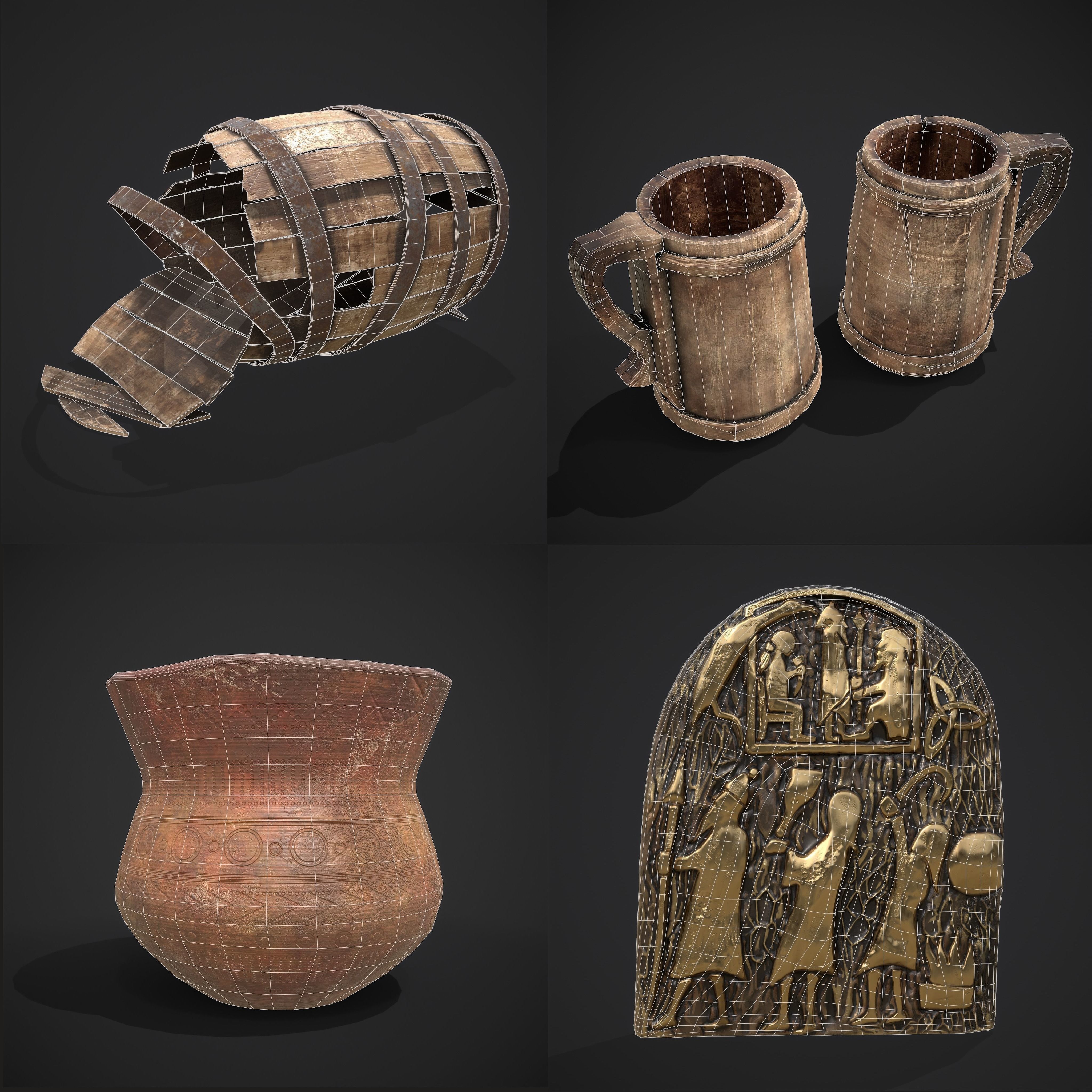 Medieval Prop Mix Eleven 3D Model Collection_5