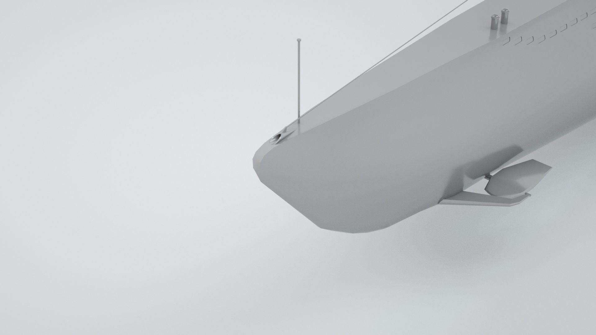 Type VII C German Submarine U-Boat 3D model_2