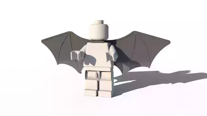 lego bat wing matches real brick 3d print product model