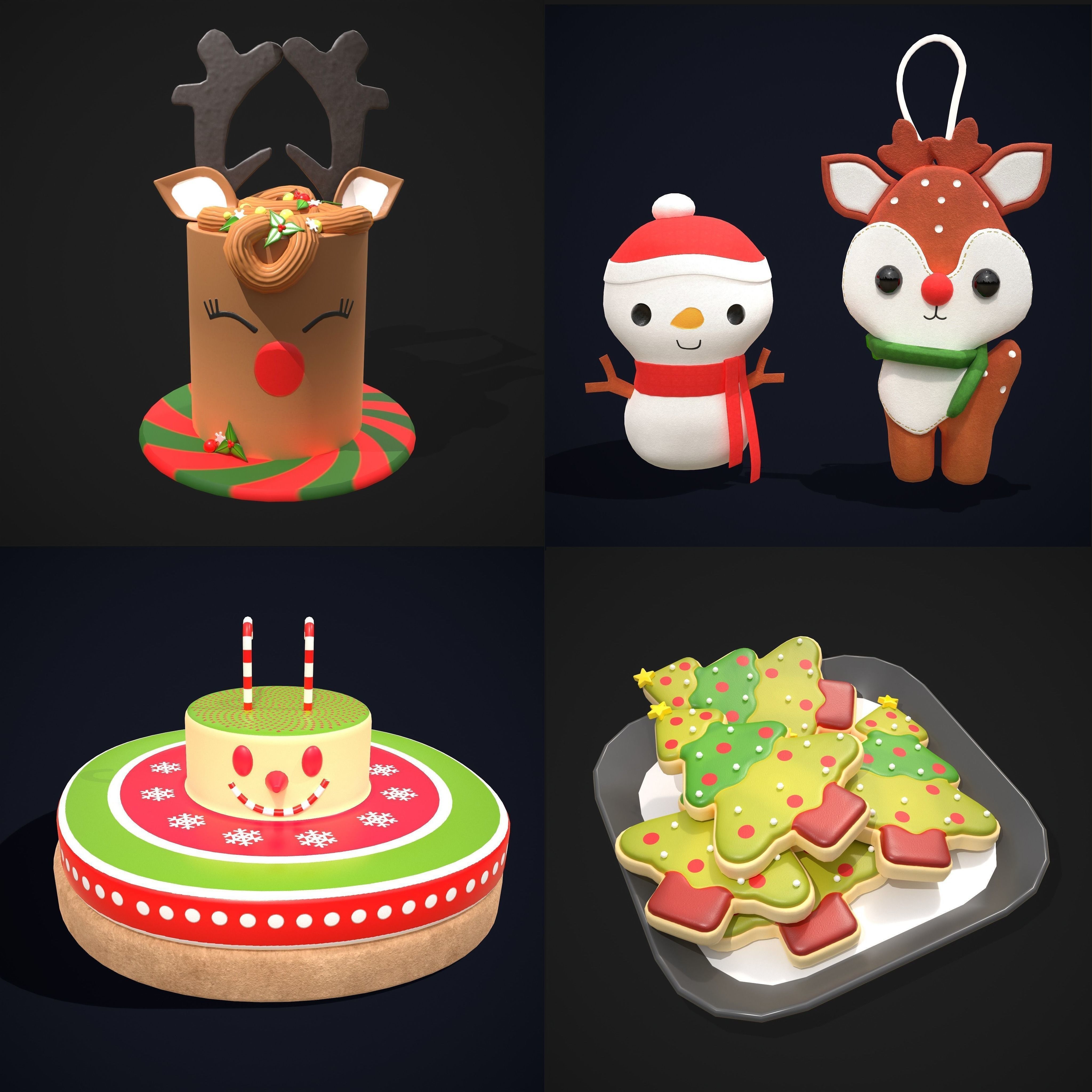 Christmas Props Mix One  3D Model Collection_50
