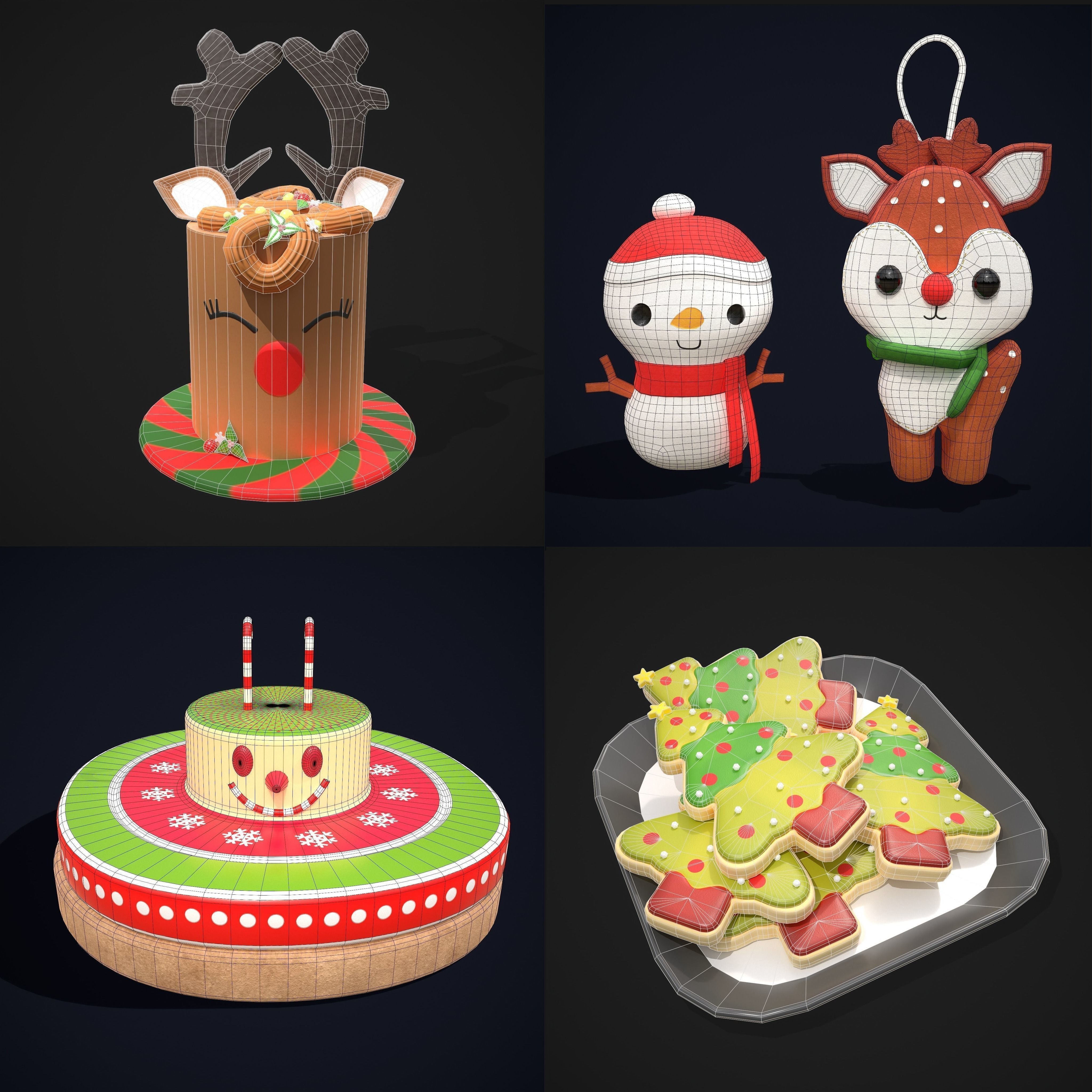 Christmas Props Mix One  3D Model Collection_51