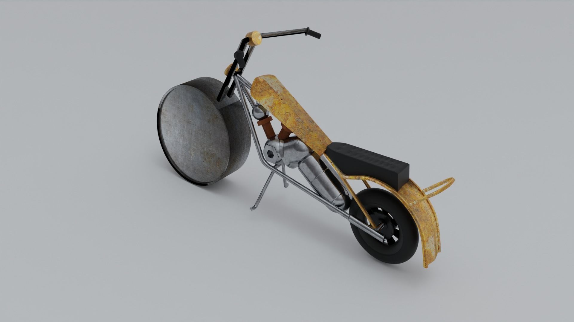 Motorcycle  Clock Vintage 3D model_2