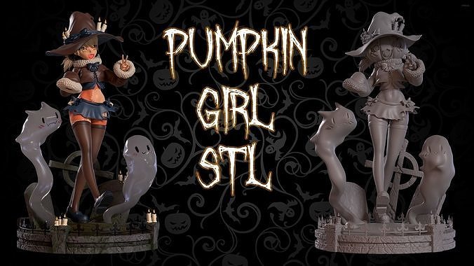 Pumpkin Girl 3D print model
