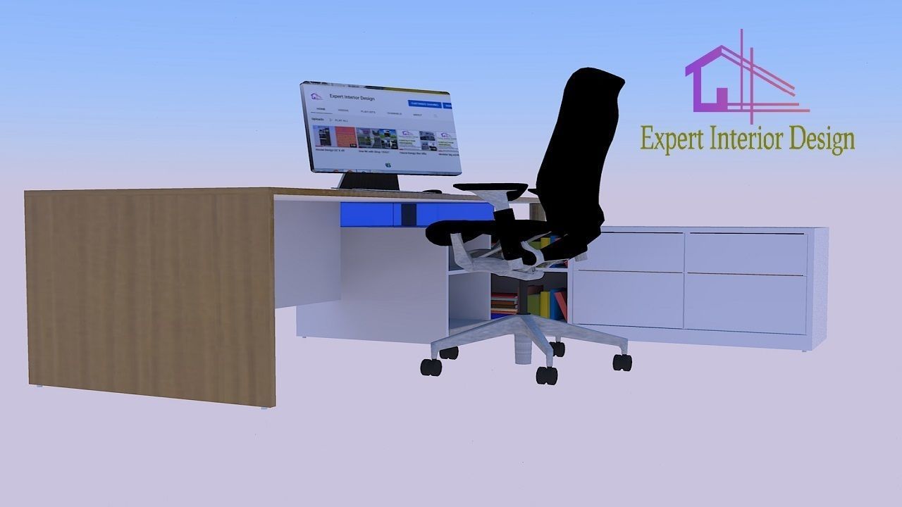 MD Table Design Color- Wood Veneer with White  3D print model_7