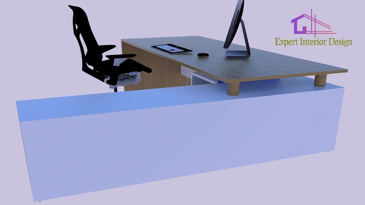 MD Table Design Color- Wood Veneer with White  3D print model_3