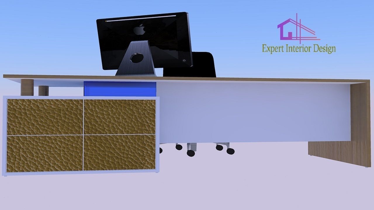 MD Table Design Color- Wood Veneer with White  3D print model_4