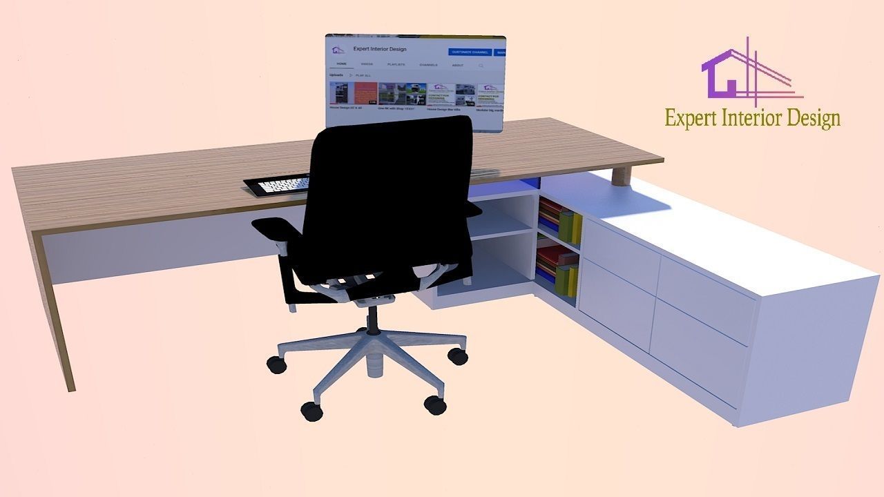 MD Table Design Color- Wood Veneer with White  3D print model_2