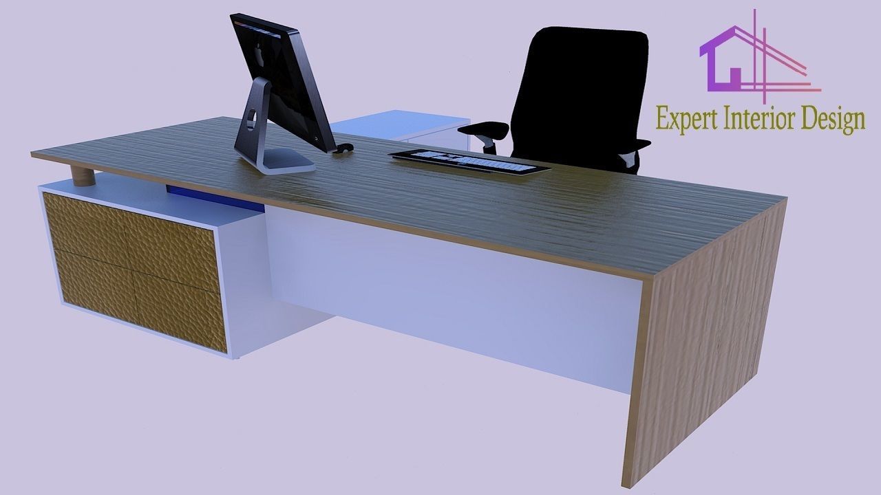 MD Table Design Color- Wood Veneer with White  3D print model_6