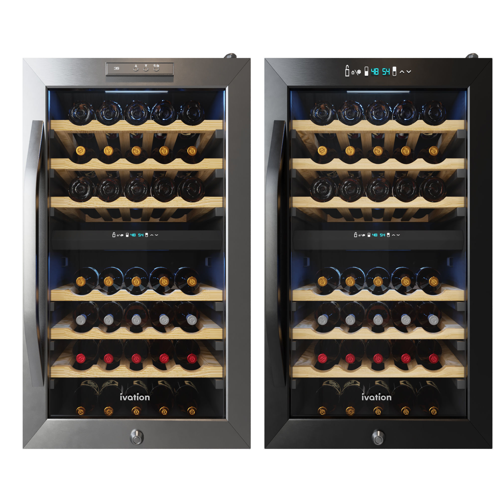 Under Counter Wine Fridges Collection Low-poly 3D model_2