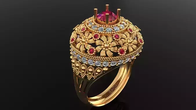 Women Ring 87 antique flower diamond cluster women ring