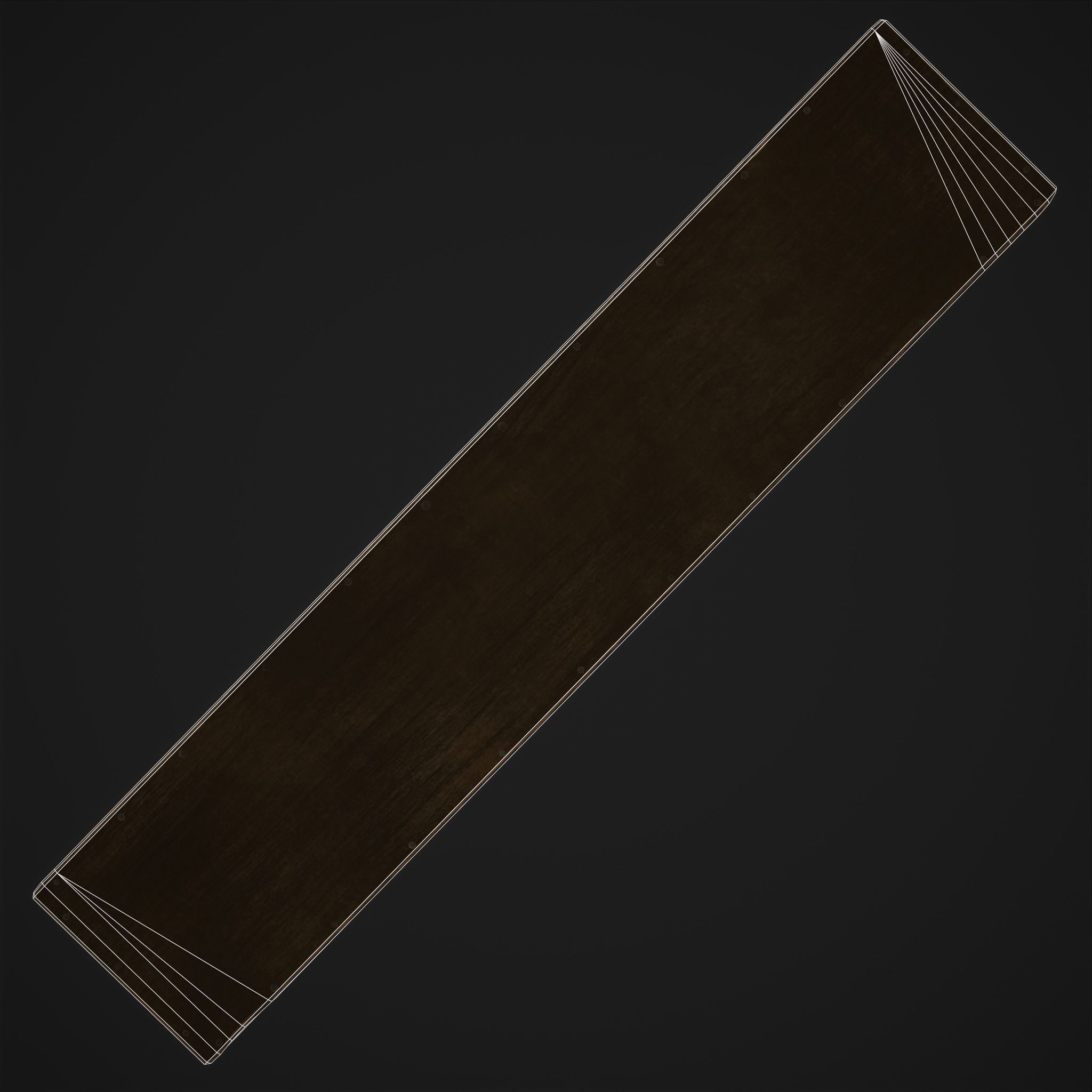 Seating and Storage Bench Low-poly 3D model_18