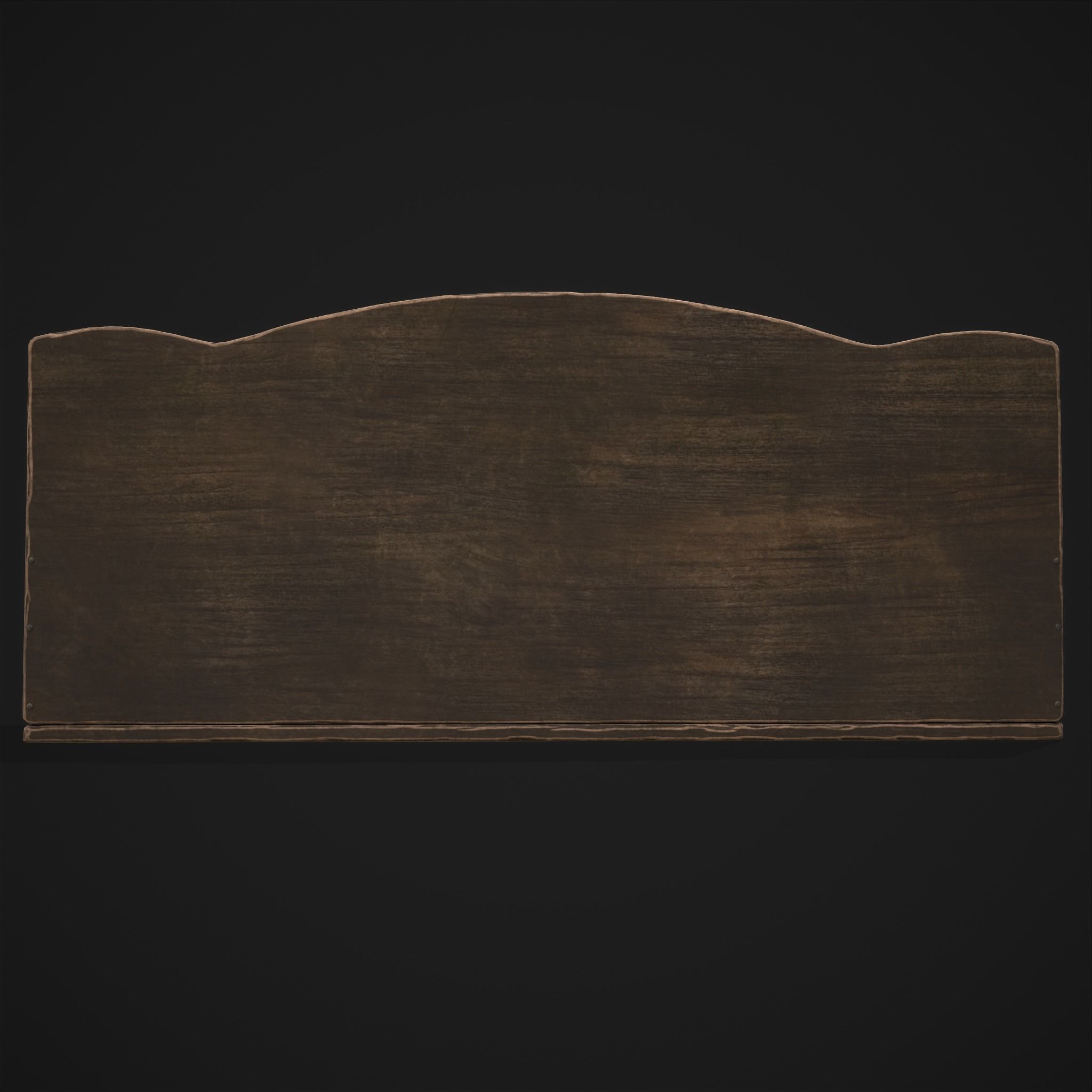 Seating and Storage Bench Low-poly 3D model_11