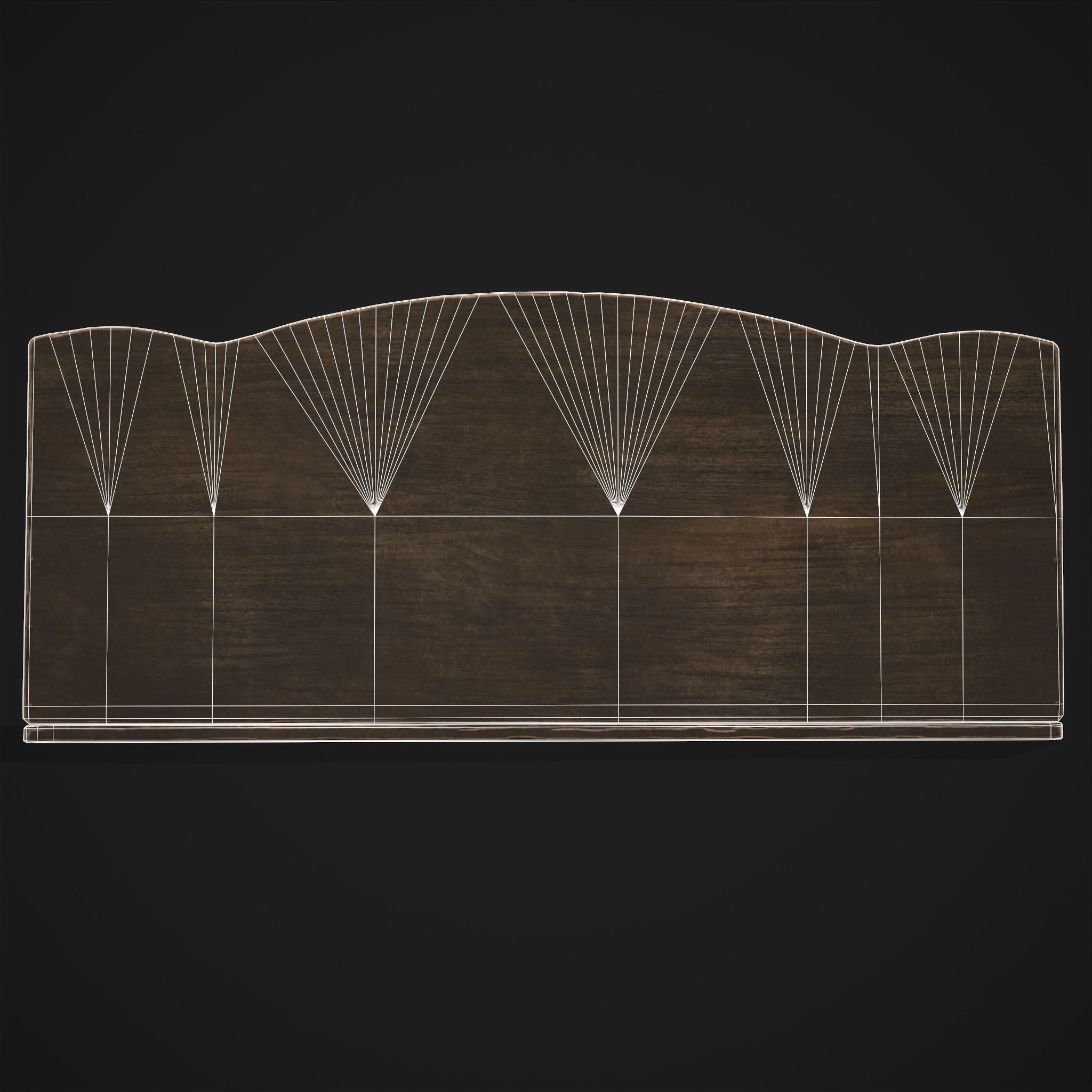 Seating and Storage Bench Low-poly 3D model_12