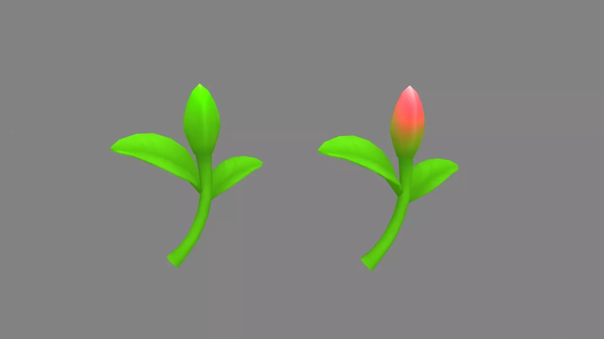 Cartoon sprout Low-poly 3D model_0