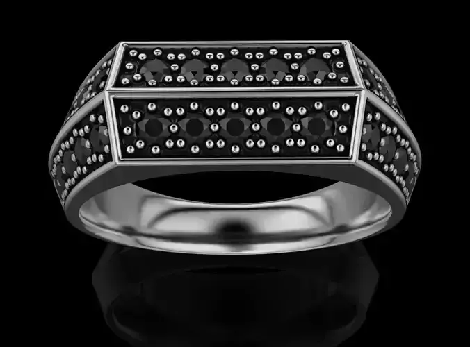 Stylish ring with diamonds 674