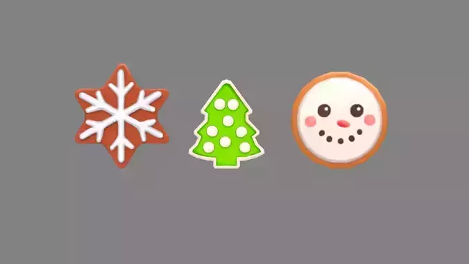 Cartoon christmas cookies