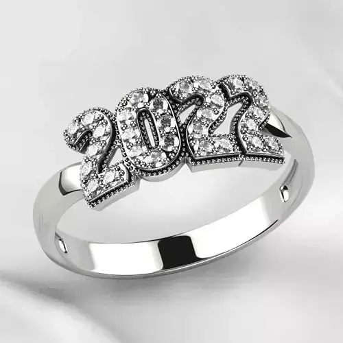 2022 Year Gold or Silver Ring