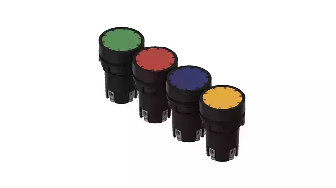 Push Button switch 3D model