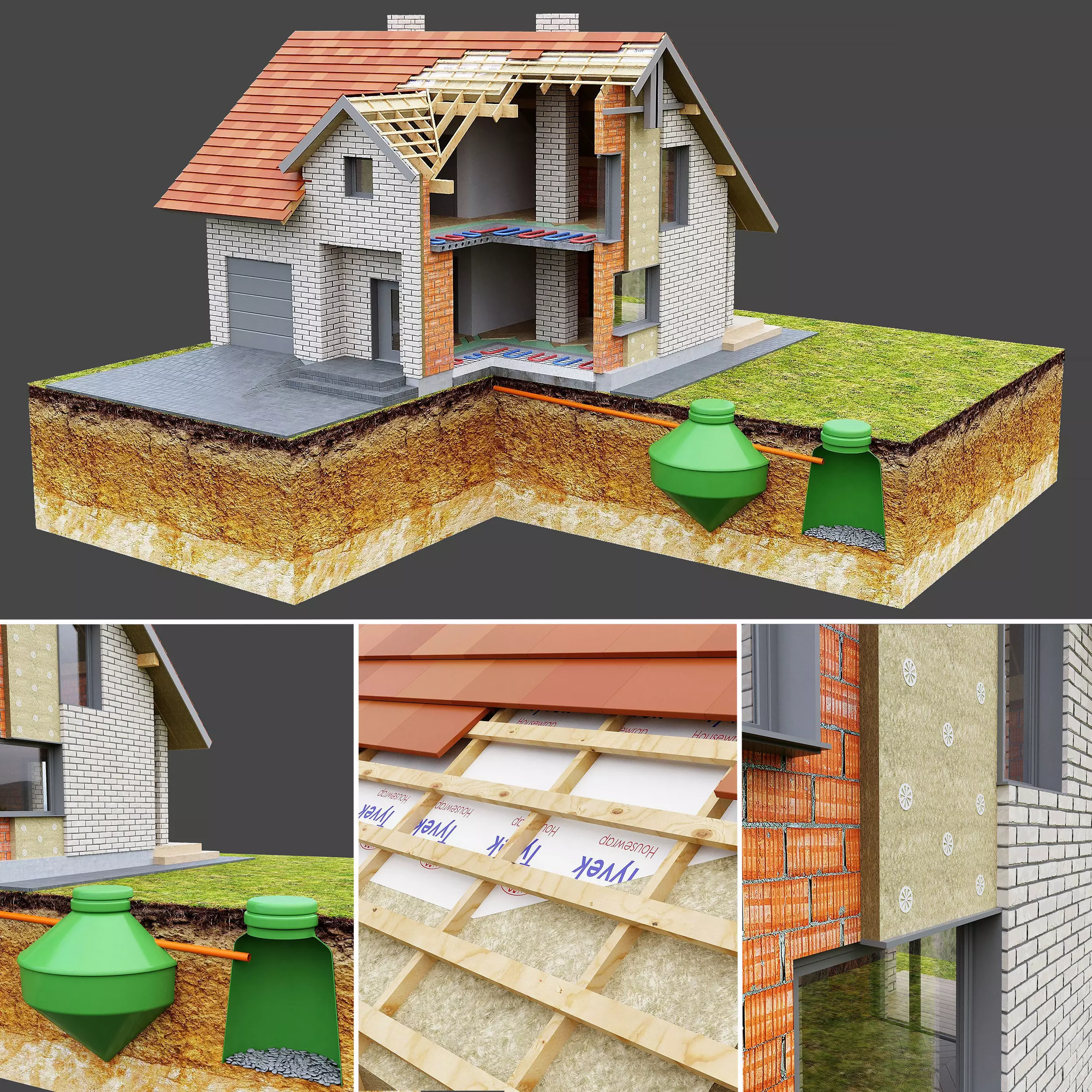 House section 3D model