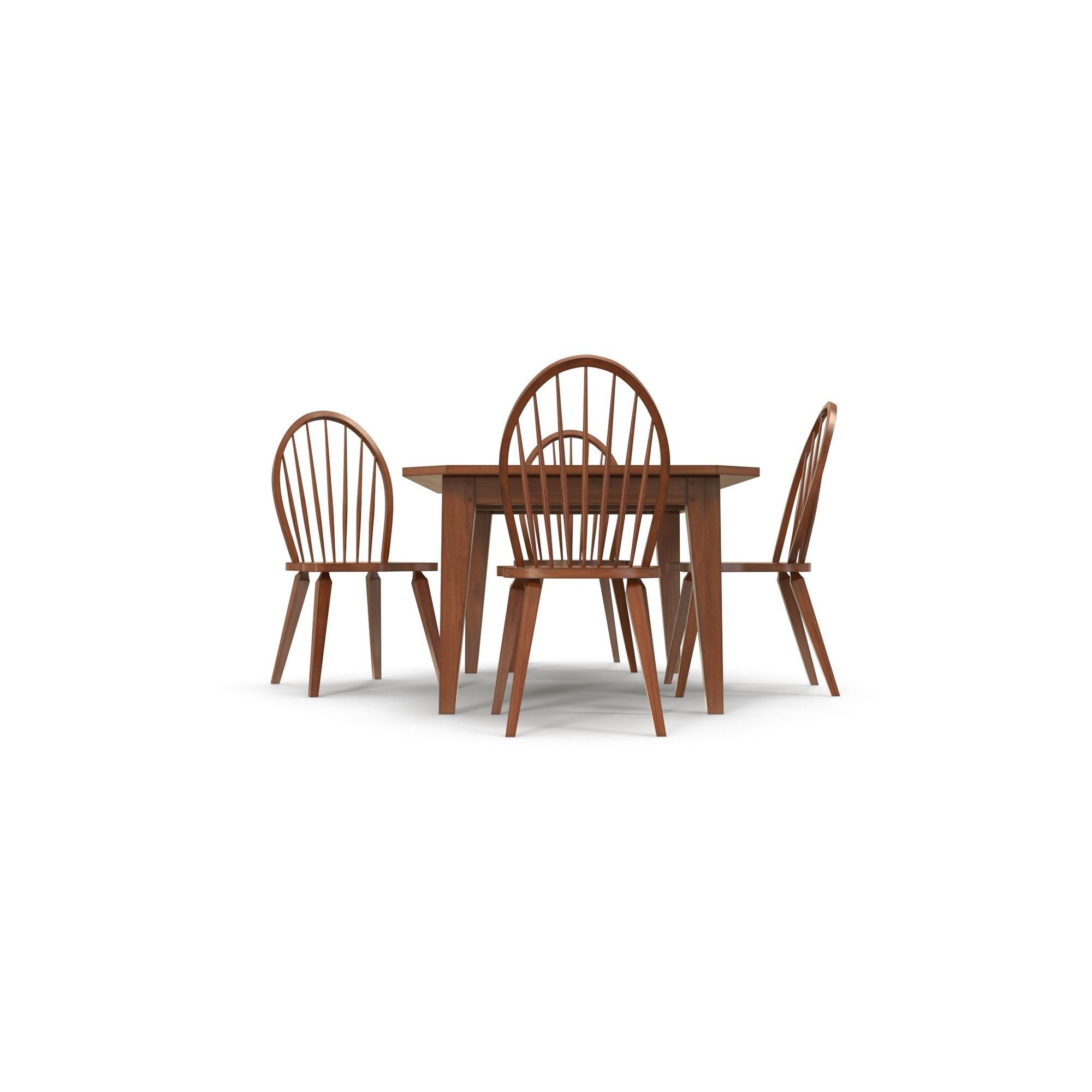 Colebrook 5 pc Dining Set Rustic Oak Free 3D model_4