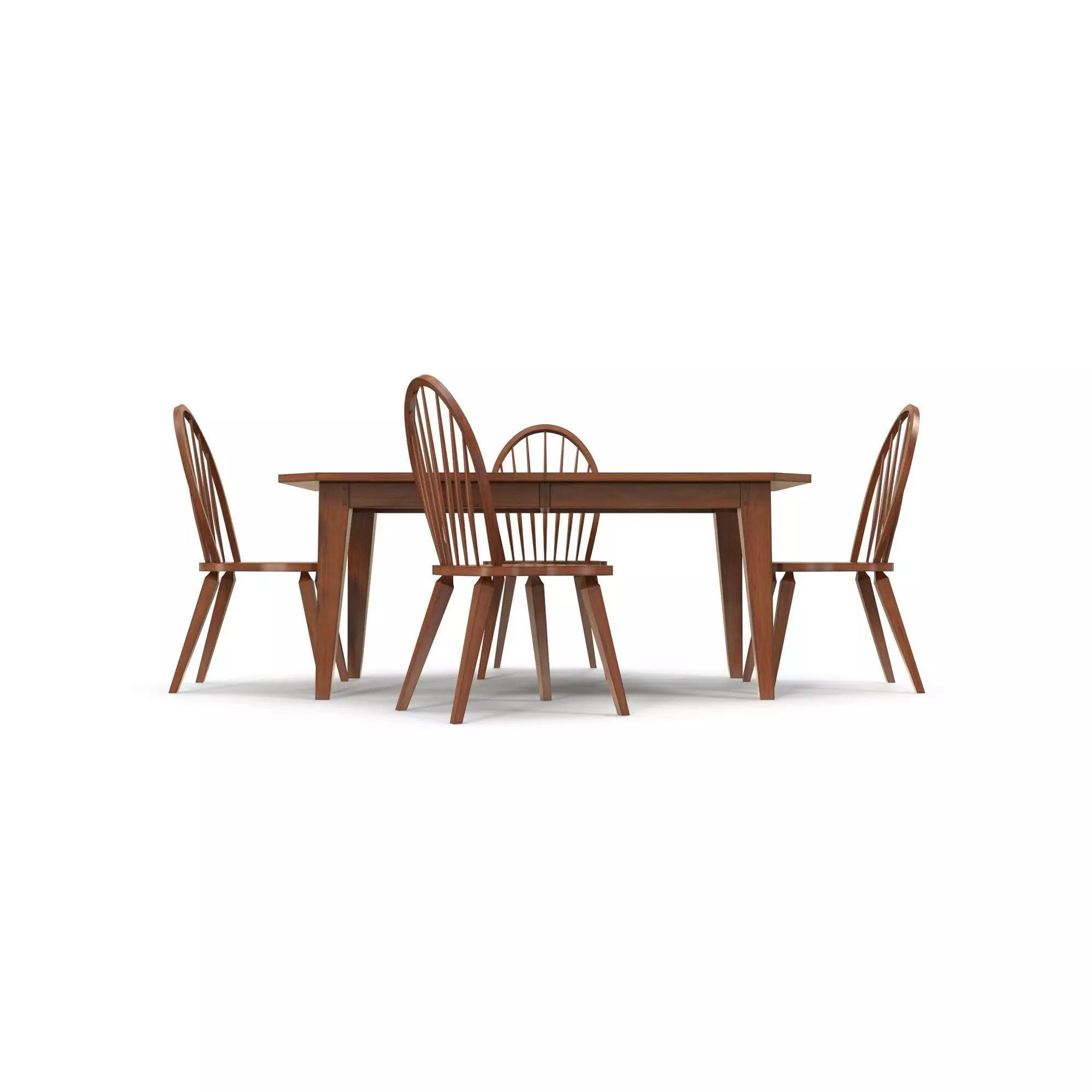Colebrook 5 pc Dining Set Rustic Oak Free 3D model_0