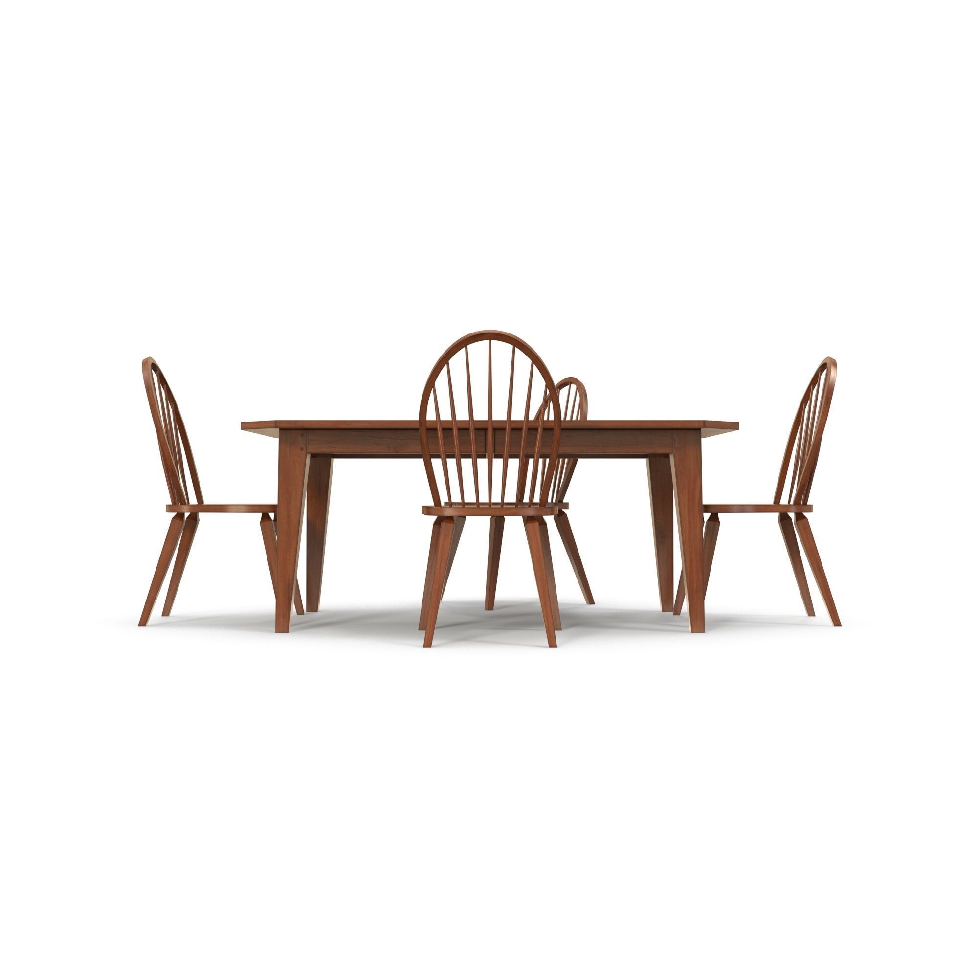 Colebrook 5 pc Dining Set Rustic Oak Free 3D model_5