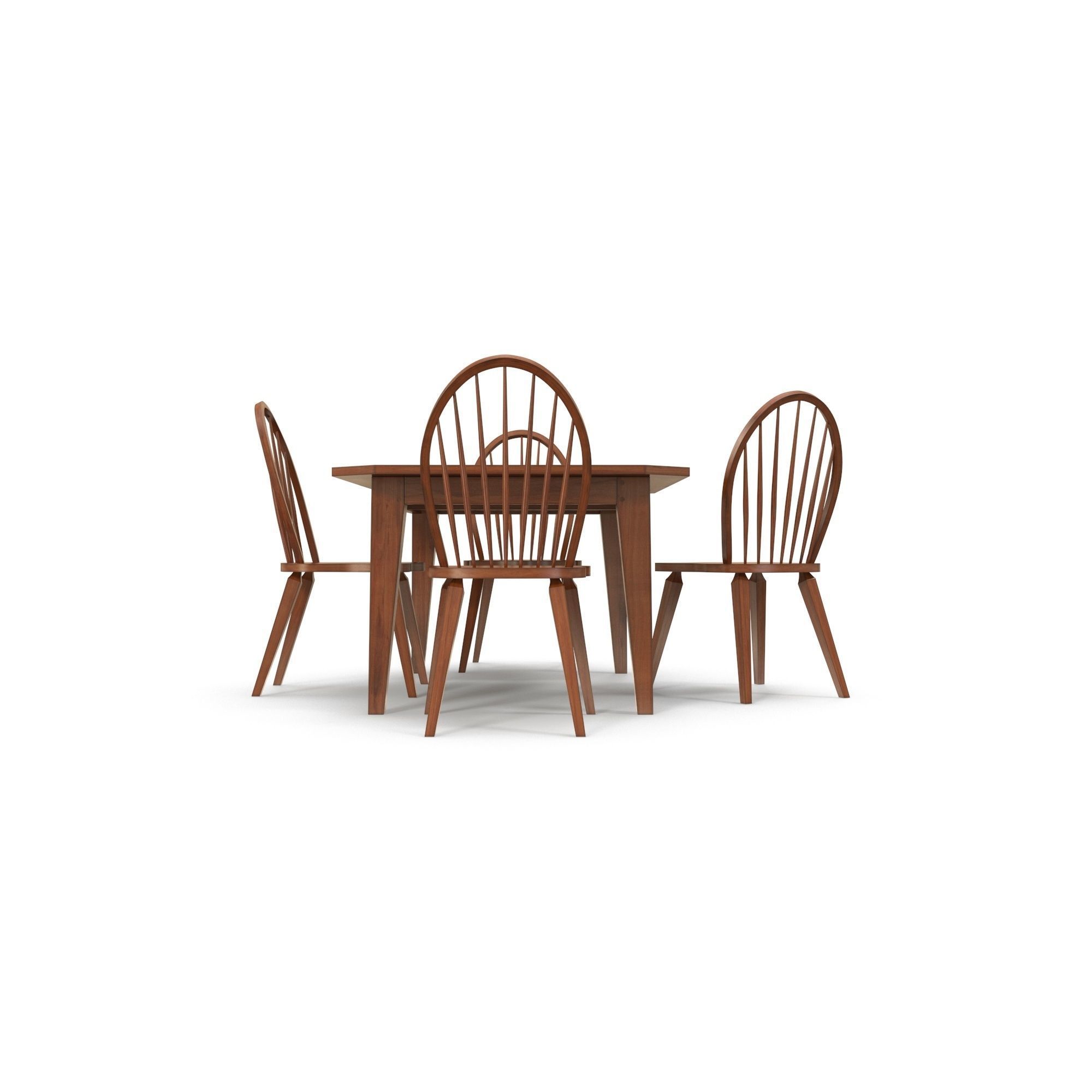 Colebrook 5 pc Dining Set Rustic Oak Free 3D model_6