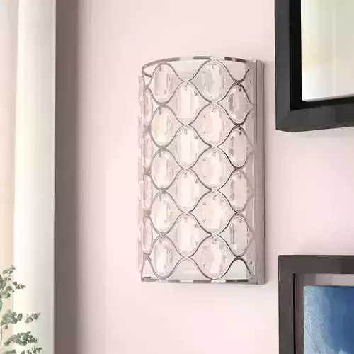 Neeson Light Polished Chrome Flush Mounted Sconce