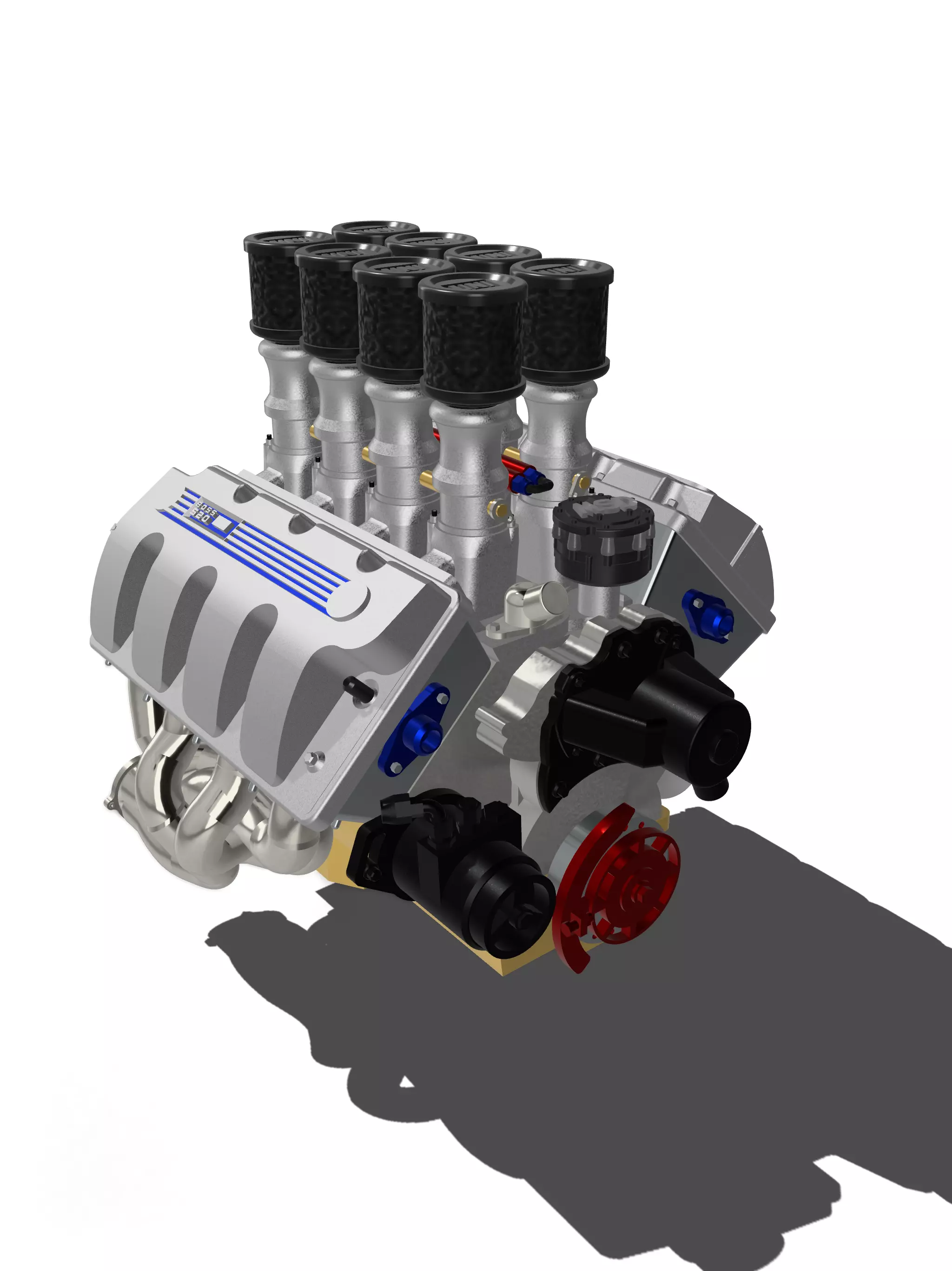 Boss9 520ci Ford Big Block BBF John Kaase ITB Crate Engine 3D print model_2