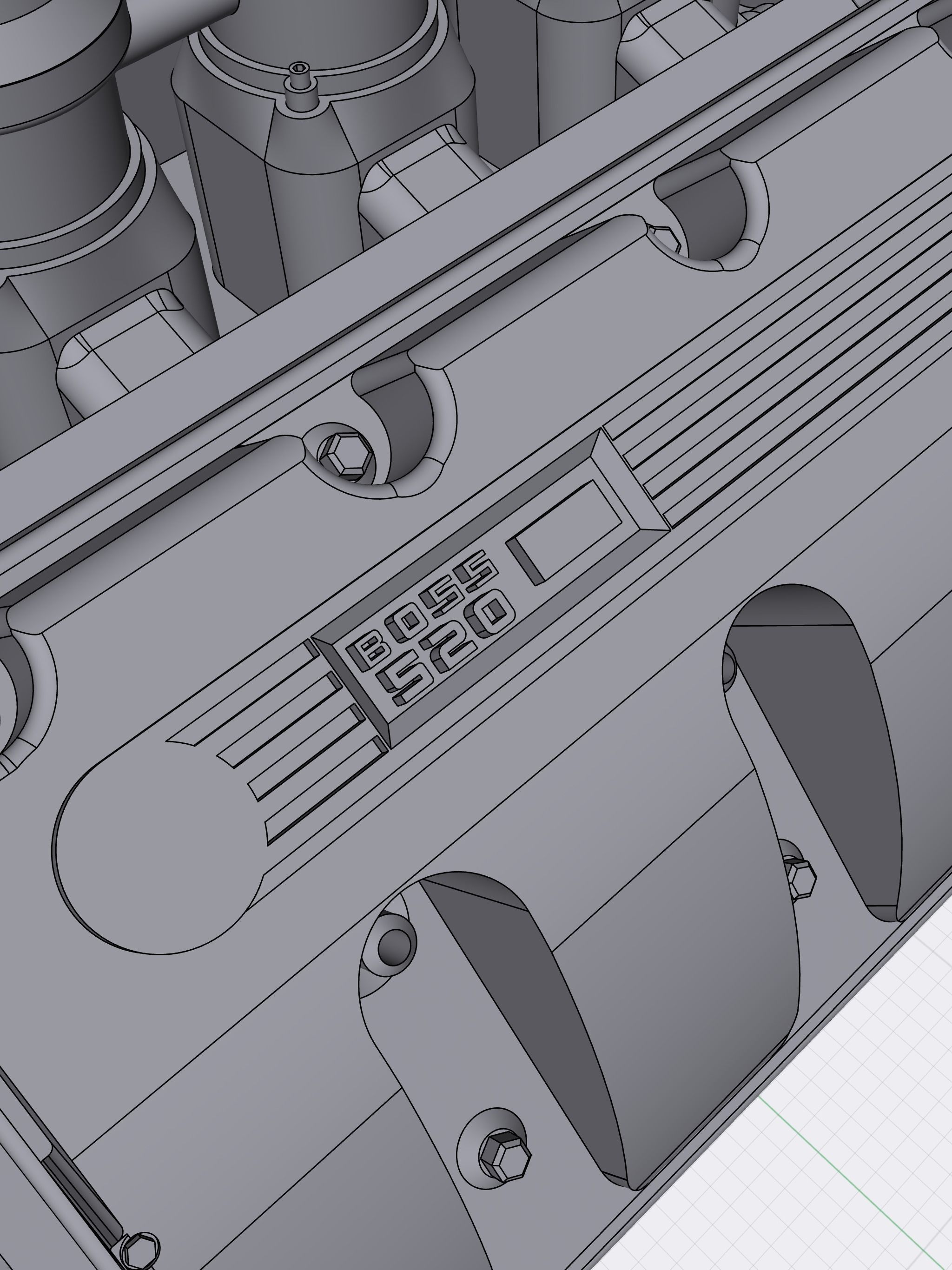 Boss9 520ci Ford Big Block BBF John Kaase ITB Crate Engine 3D print model_8