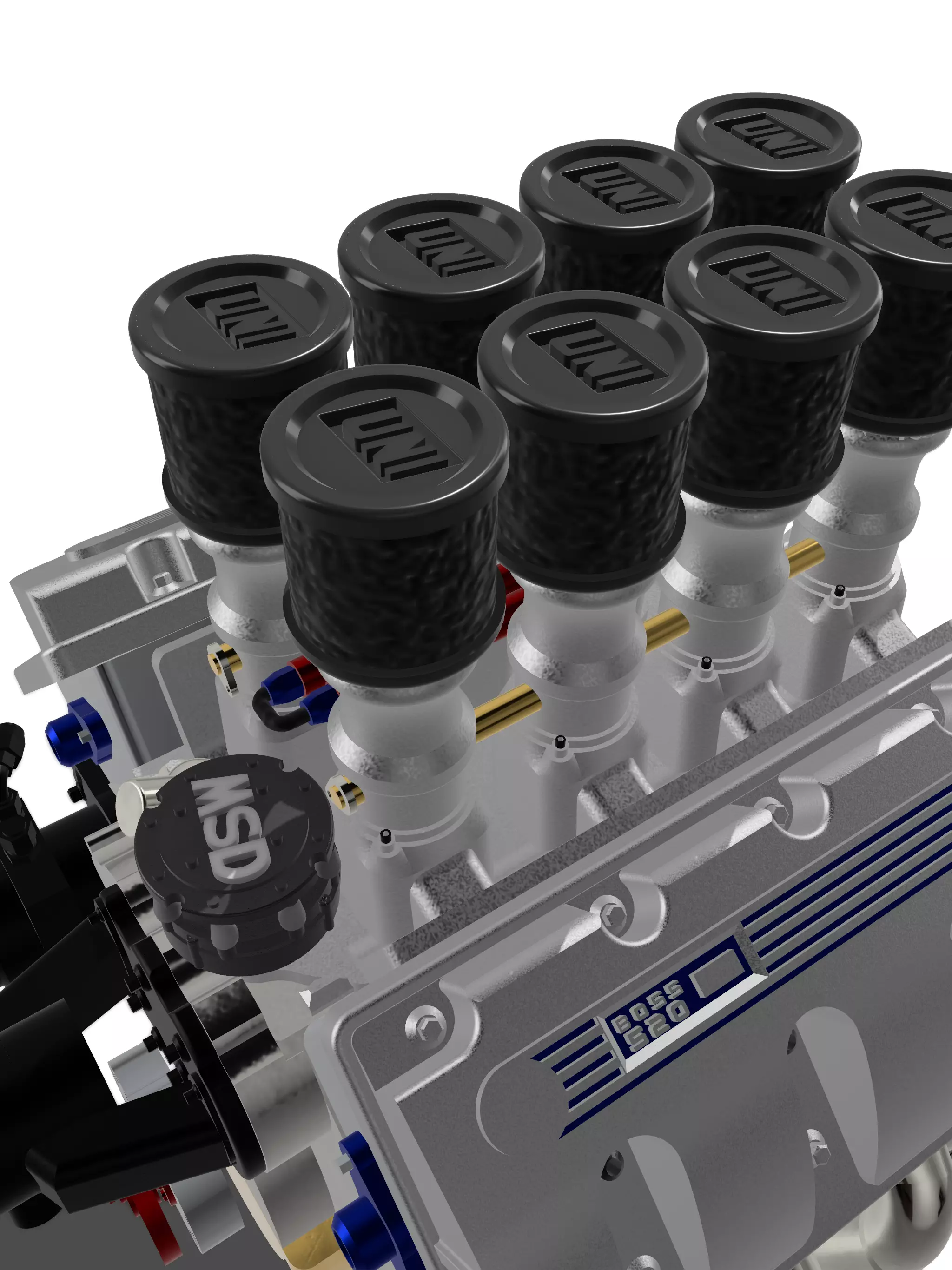 Boss9 520ci Ford Big Block BBF John Kaase ITB Crate Engine 3D print model_3